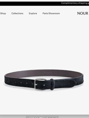 Nour Hammour Ponyhair Refined Cavallinos Belt, Size S